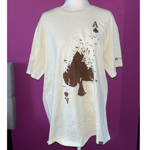 DENIMiCITY Other - MENS DENIMiCITY Cream and Brown Graphic T-Shirt